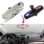 آینه وسط کاپریسی چراغ دار - مشکی کروم