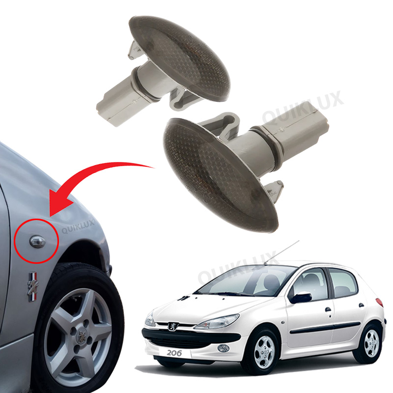 چراغ راهنما روی گلگیر پژو 207 - مشبک دودی