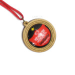 آویز آینه وسط گرد چوبی طرح پرسپولیس