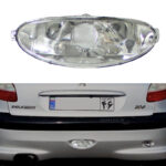 چراغ مه شکن عقب پژو 206 طرح سفید (کریستالی)