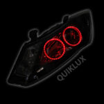 چراغ جلو اسپرت ساینا کوییک طرح حلقه نورانی رنگ قرمز
