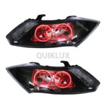 چراغ جلو اسپرت ساینا کوییک طرح حلقه نورانی رنگ قرمز