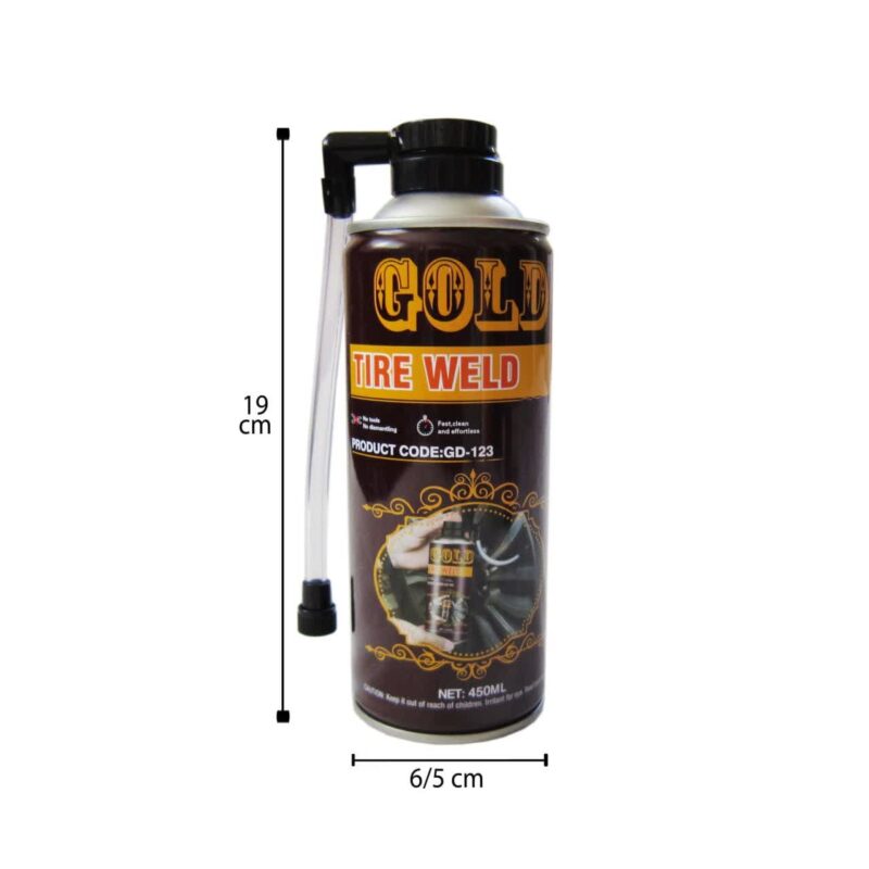 اسپری رفع پنچری GOLD مدل GD-123 حجم 450 میلی لیتر