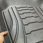 کفپوش سه بعدی ماهوت طرح چرم رنگ مشکی مناسب برای پراید