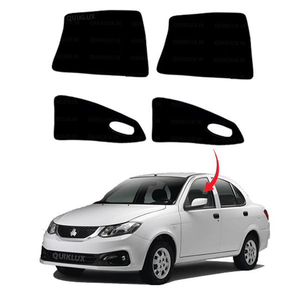 پرده آفتاب گیر شیشه بغل خوردو مناسب برای ساینا 4 تیکه