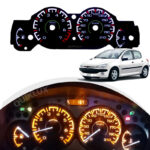 تم صفحه کیلومتر اسپرت پژو 206 - سفید قرمز