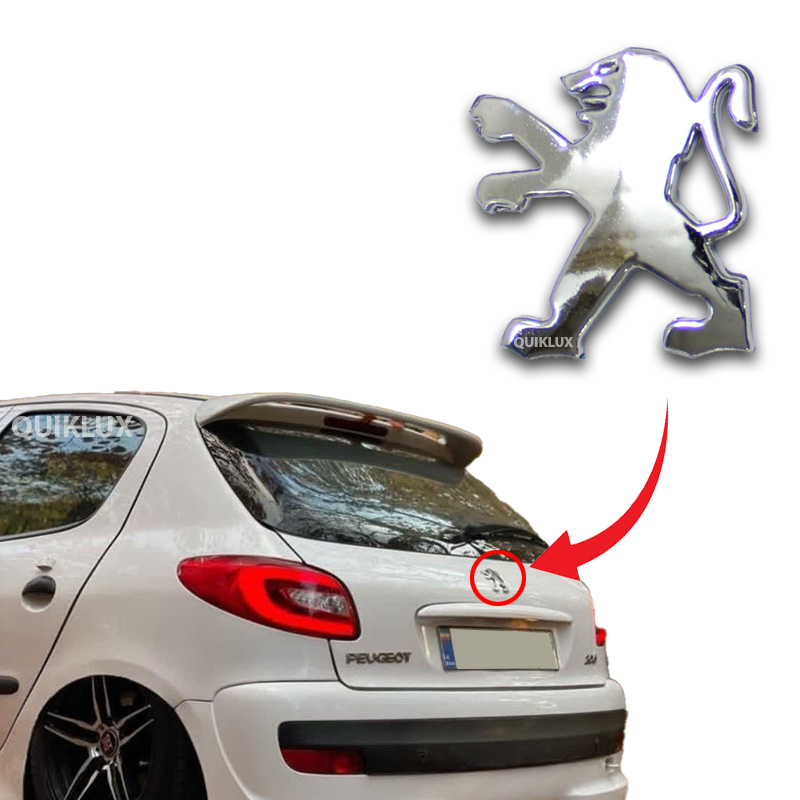 آرم شیر عقب پژو 206 - کروم (غیر اصل)