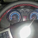 دور فرمون دوختنی چرم سوزنی مدل مشکی دوخت قرمز