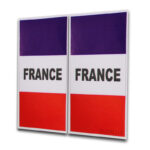 برچسب پرچم پلاک - فرانسه (بسته 2 عددی)