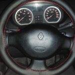 دور فرمون دوختنی چرم سوزنی مدل مشکی دوخت قرمز