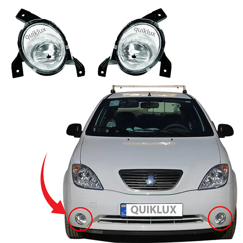 چراغ مه شکن جلو خودروی تیبا