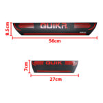 برچسب پارکابی طرح چرمی مدل ونوس نوشته QUIK_R لاتین (قرمز)