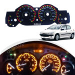 تم صفحه کیلومتر اسپرت پژو 206 - قرمز زرد