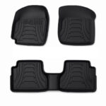 کفپوش سه بعدی ماهوت طرح چرم رنگ مشکی مناسب برای پراید