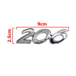 آرم نوشته پژو 206 نقره ای کروم - Image 2