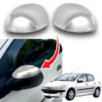 فلاپ آینه پژو 206 طرح استیل آبکاری کروم