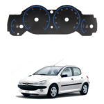 تم صفحه کیلومتر اسپرت پژو 206 - آبی ساده