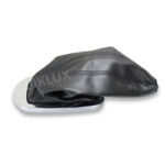 قاب استیل دور دنده همراه با گرد گیر چرمی رنگ مشکی مناسب ساینا و کوییک