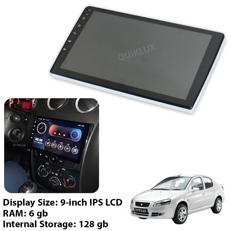 مانیتور 9 اینچ Rock Strem - 4K QLED Car Play AHD DSP pro 8 هسته ای رم 6 حافظه داخلی 128 مناسب رانا