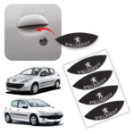 محافظ زیر دستگیره درب 206+207 طرح مشکی با لوگو پژو + شیر