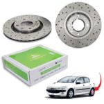 دیسک ترمز SMT سوراخ دار اسپرت چرخ عقب - پژو 206 تیپ 5
