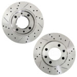 دیسک ترمز PFC سوراخ دار شیار دار چرخ عقب پژو 206 تیپ 5 - مدل توربو