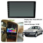 مانیتور 9 اینچ burmester – رم 1 حافظه داخلی 16 مناسب پژو 405 داشبورد قدیم