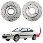 دیسک ترمز PFC اسپرت سوراخ دار مدل توربو چرخ عقب پژو پارس