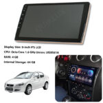 مانیتور 9 اینچ DSP + CarPlay burmester – رم 4 حافظه داخلی 64 مناسب رانا