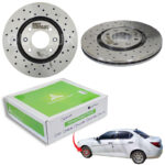 دیسک ترمز SMT سوراخ دار چرخ جلو دنا - مدل توربو