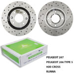 دیسک ترمز SMT سوراخ دار اسپرت چرخ عقب - پژو 206 تیپ 5، H30 CROSS، پژو 207، رانا