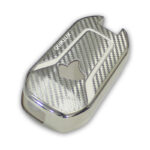 کاور سوییچ TPU طرح کربن تارا کلید خور لاکچری Mp - رنگ نقره ای سفید