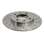 دیسک ترمز PFC سوراخ دار شیار دار چرخ عقب پژو 206 تیپ 5 - مدل توربو