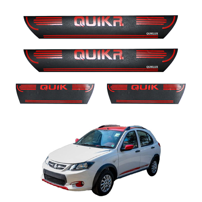 برچسب پارکابی طرح چرمی مدل ونوس نوشته QUIK_R لاتین (قرمز)