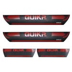 برچسب پارکابی طرح چرمی مدل ونوس نوشته QUIK_R لاتین (قرمز)