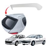 بال عقب پژو 206 - 207 پلاستیکی سفید خام رنگ نشده