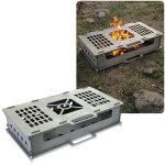 منقل کباب پز سفری مدل تاشو فلزی ورق ضخیم