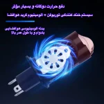 لامپ هدلایت لنز دار پایه H4 نور سفید 6000k بسته تک عددی