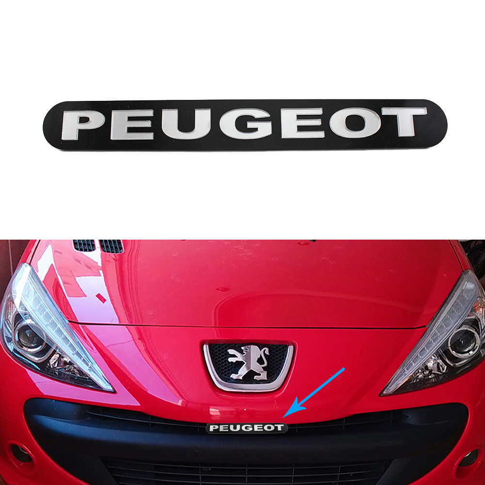 آرم ورد پلیت سپر جلو پژو 206- 207 برجسته – نوشته peugeot