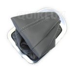 قاب استیل دور دنده همراه با گرد گیر چرمی رنگ طوسی مناسب ساینا و کوییک