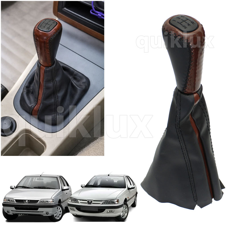 ست سردنده با گردگیر مناسب پژو 405 و پارس، رنگ مشکی با طرح چوب