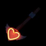 آویز طرح قلب بالدار چراغ دار - نارنجی