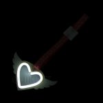 آویز طرح قلب بالدار چراغ دار - سفید