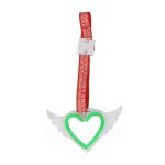 آویز طرح قلب بالدار چراغ دار - سبز