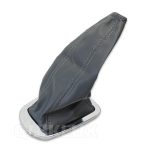 قاب استیل دور دنده همراه با گرد گیر چرمی رنگ طوسی مناسب ساینا و کوییک