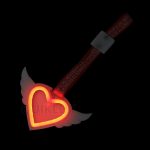 آویز طرح قلب بالدار چراغ دار - قرمز