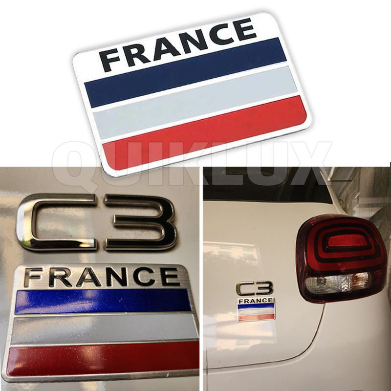 آرم فلزی پرچم فرانسه   سایز 5cm * 8cm