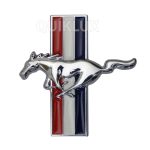 آرم فلزی بغل گلگیر طرح اسب پرچم فرانسه بسته 2 عددی چپ و راست