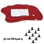 نمد کاپوت پژو 207 قدیم با هواکش - ایده پارت رنگ قرمز همراه حرارت گیر