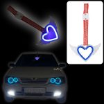 آویز طرح قلب بالدار چراغ دار - آبی